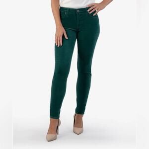 Kut from the Kloth Diana Bosco Green Relaxed Fit Skinny Pants/Jeans Size 2P NWT